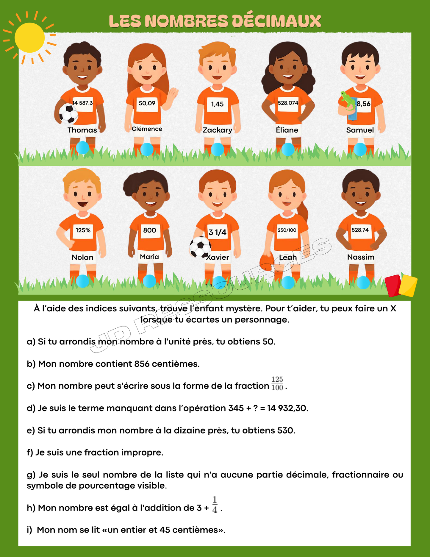 Révision en douceur - mathématiques - 3e cycle