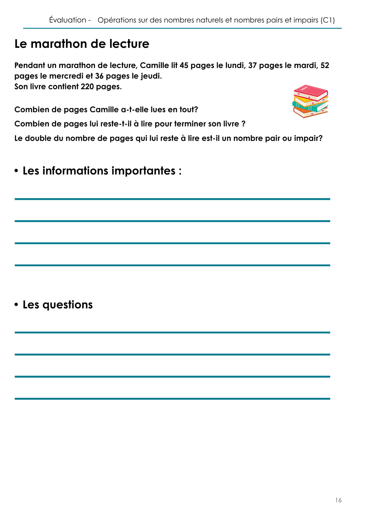 Révision en mathématiques- 3e année