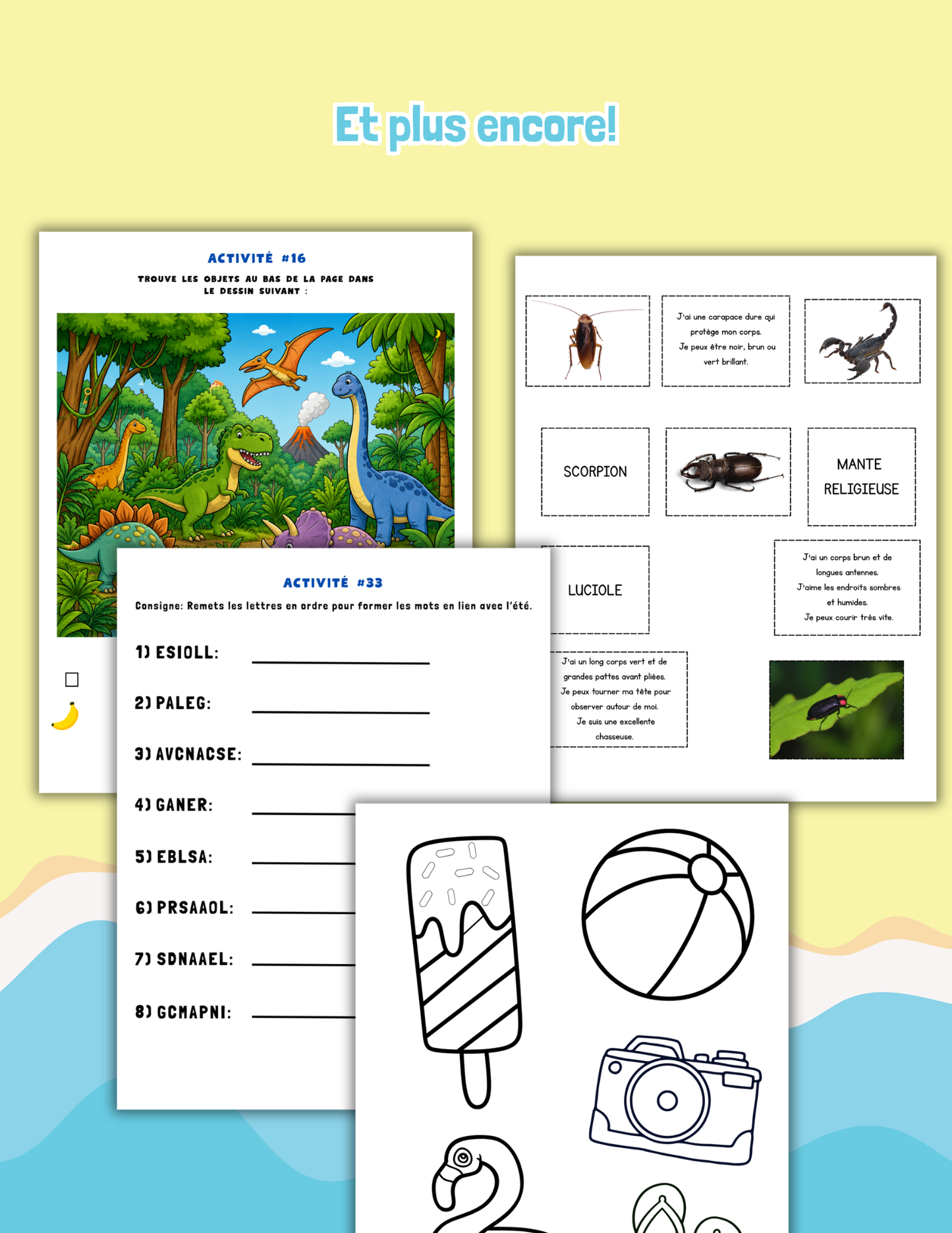 ☀️ Activités ludiques pour cet été – 7 à 12 ans
