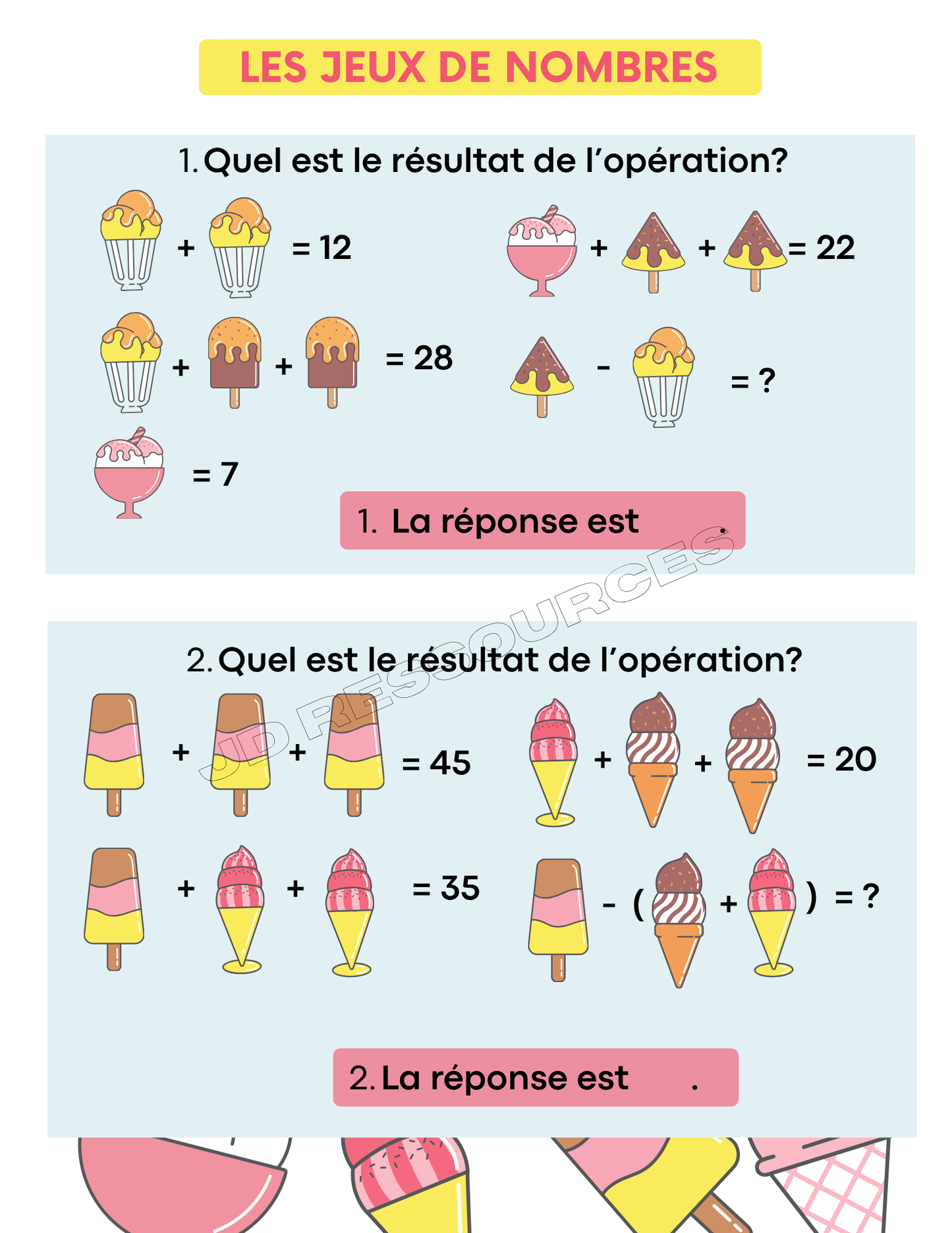 Révision en douceur - mathématiques - 3e cycle