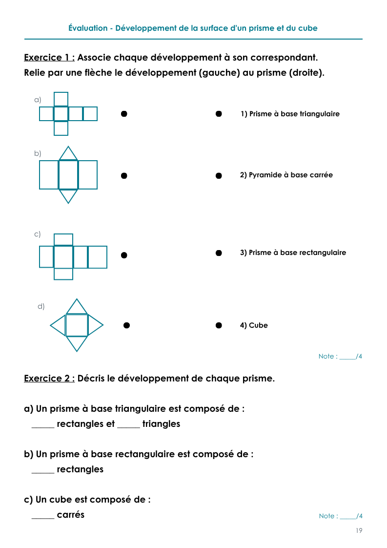 Révision en mathématiques- 3e année