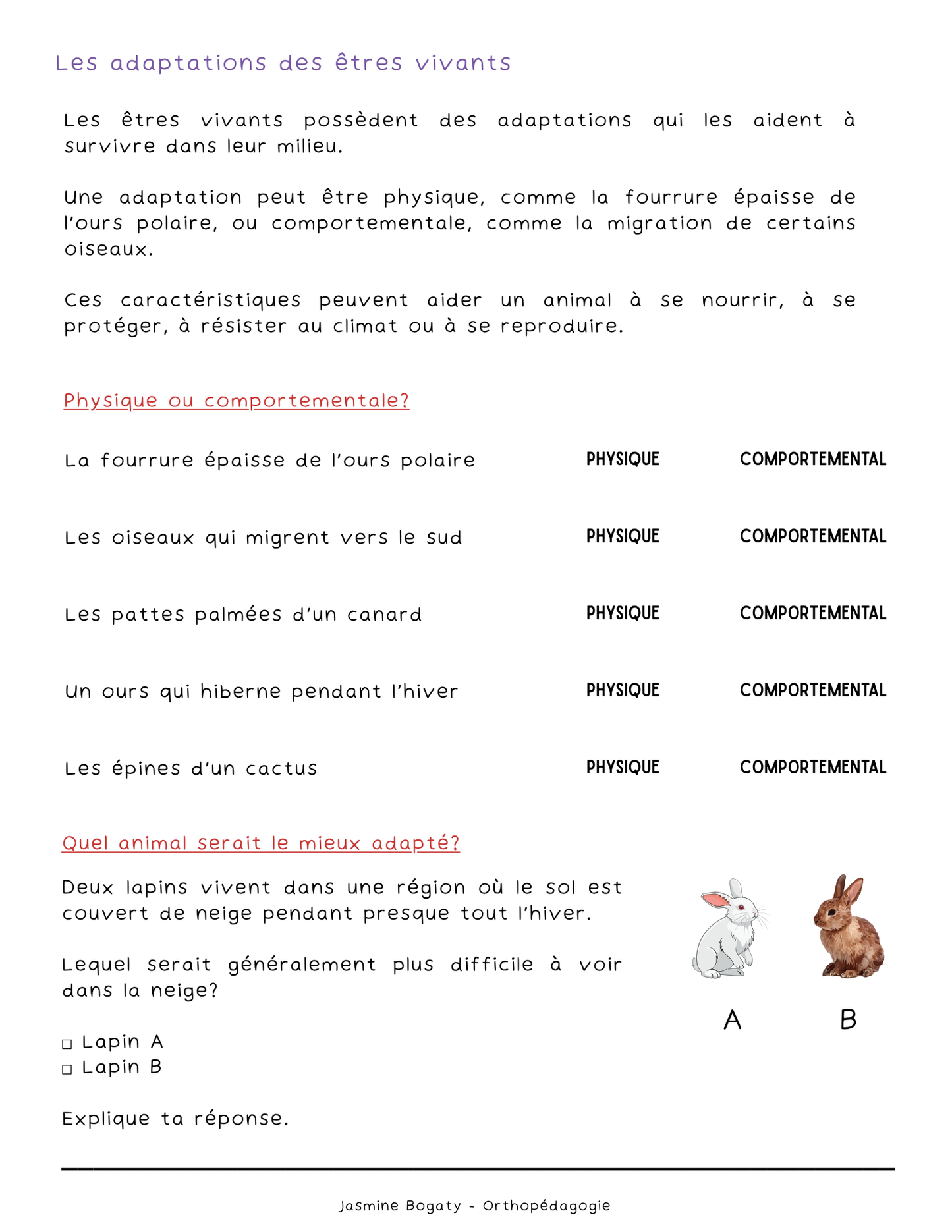 Sciences - 2e cycle