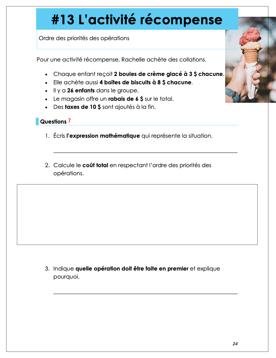 50 résolution de problèmes - 3e cycle