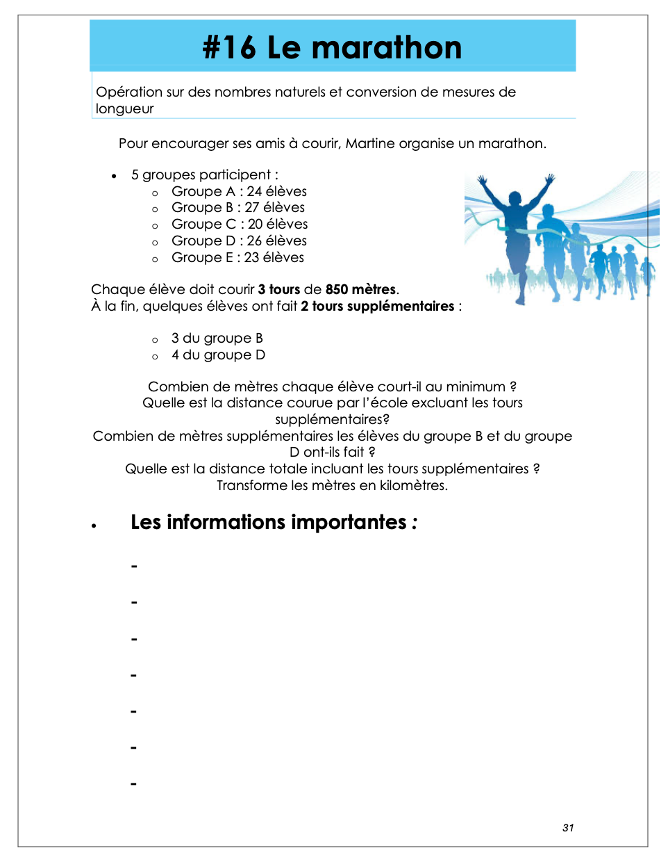 50 résolution de problèmes - 3e cycle