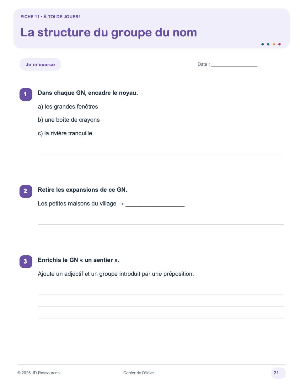 Évaluer les forces et difficultés en grammaire _ 3e cycle