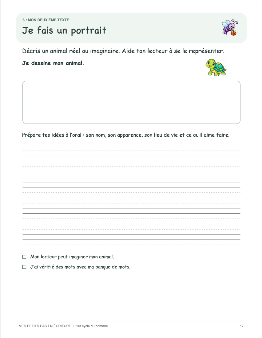 Mes petits pas en écriture - 1er cycle